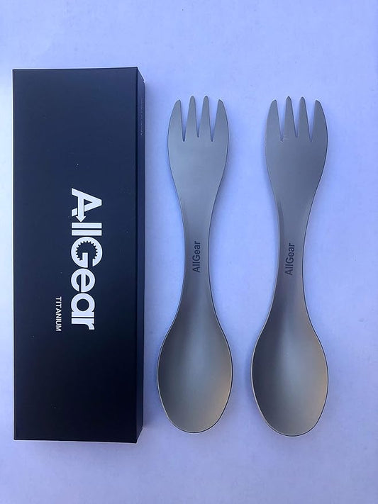 Titanium Outdoor Camping and Travel Spork, 2-Pack